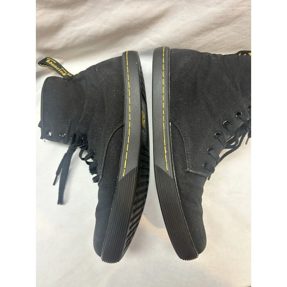 Dr. Martens Shoreditch Ankle Boots Womens Size 9 EUR 41 Black Canvas Lace Up